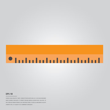 Vector image of ruler