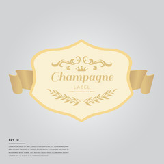 Lorem ipsum text with champagne bottle label © vectorfusionart