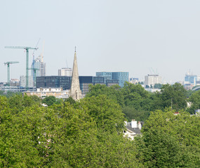 Fototapeta premium London skyline, beautiful panoramic view from city hill