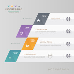 Infographics design template with icons, process diagram, vector eps10 illustration