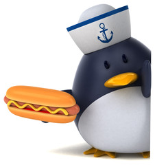 Fun penguin - 3D Illustration