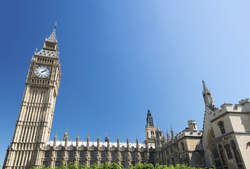 Fototapeta na wymiar Beautiful view of Westminster Palace, London