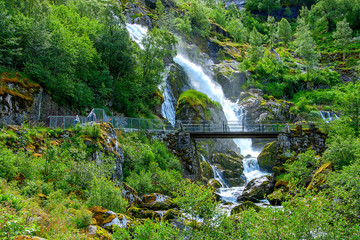 Briksdal glacier at the foot