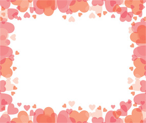 Vector illustration of heart shapes 