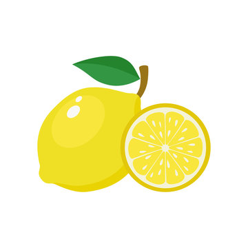 Lemon yellow on a white.Vector