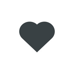 Heart icon in black on a white background. Vector illustration