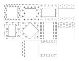 Vector templates with floral pattern