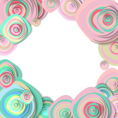 Greeting card with flowers background