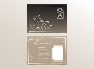 Naklejka premium Memory greeting card for friend