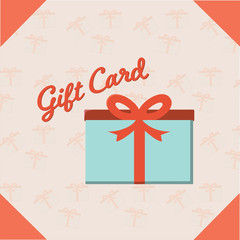 Vector image of gift box with text gift card