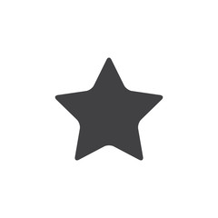 Star icon in black on a white background. Vector illustration