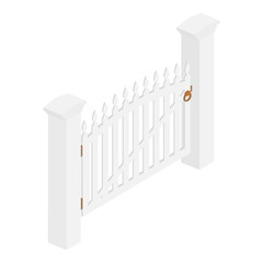 Gate isometric vector