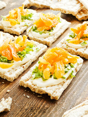 Healthy bread snacks