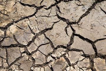 dry cracked ground surface