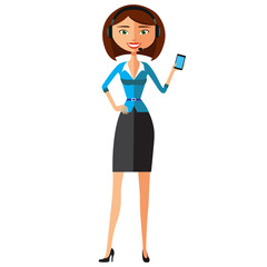 Woman operator avatar customer call center concept
