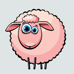 Fototapeta premium Cartoon sheep.