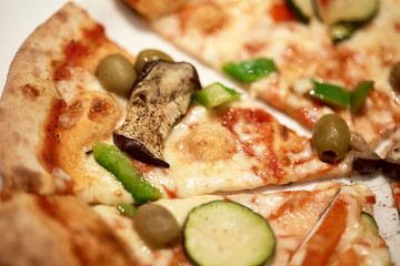 close up of pizza