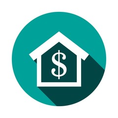 Obraz premium money home dollar icon stock vector illustration flat design