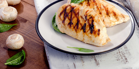 Grilled chicken breasts