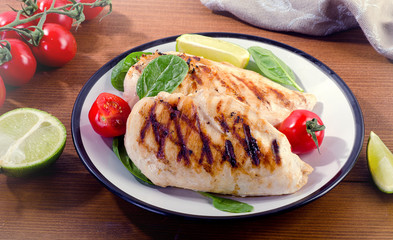 Grilled chicken breasts