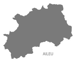 Obraz premium Aileu East Timor map grey illustration silhouette