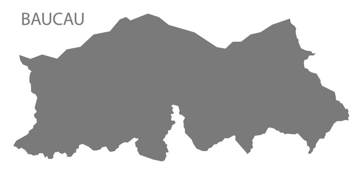 Baucau East Timor map grey illustration silhouette