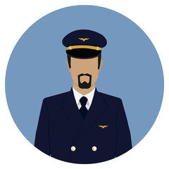 Pilot avatar vector