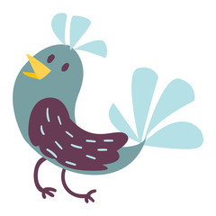 Cute bird vector illustration cartoon colorful