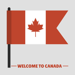 Fototapeta na wymiar Canada country flag symbol maple leaf canadian freedom nation decoration vector illustration