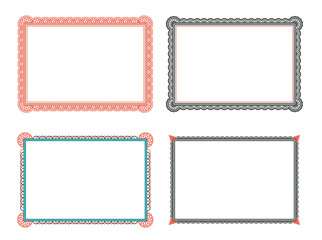 Vector icon set of frames