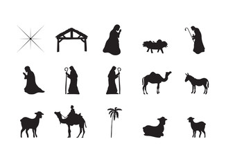Fototapeta premium Symbols representing the birth of Jesus Christ