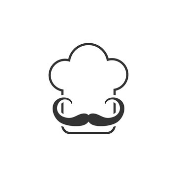 simple thin line chef icon