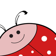 lady bird,clipart for lady bird smile on white
