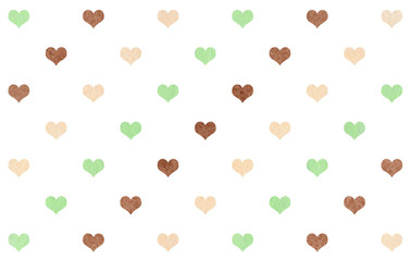 Watercolor hearts on white background.