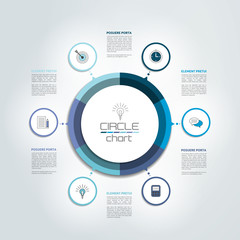 Circle, round  infographic chart, diagram, scheme.