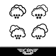 snow cloud icon