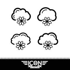 snow cloud icon