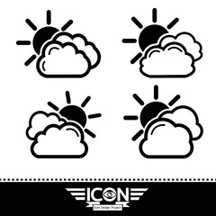 cloud with sun icon