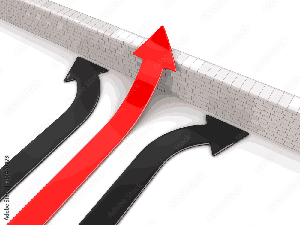 Poster 3d arrows. image with clipping path