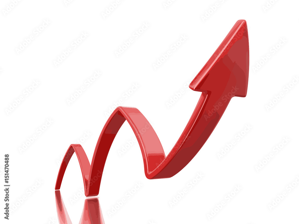 Poster arrow up. image with clipping path