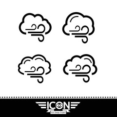 cloud with wind icon