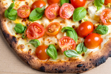 tasty pizza on a the table
