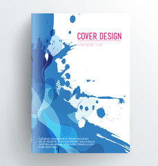 Book cover design template with abstract splash.