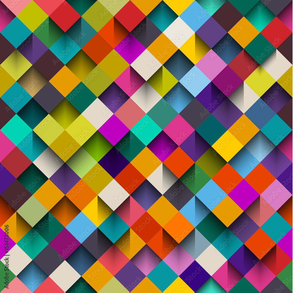 Poster seamless background pattern with squares and shadows, eps10 vector