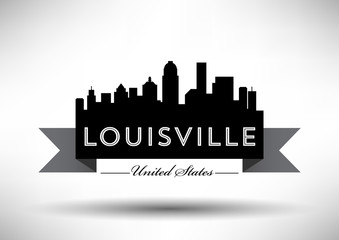 Fototapeta premium Vector Graphic Design of Louisville City Skyline