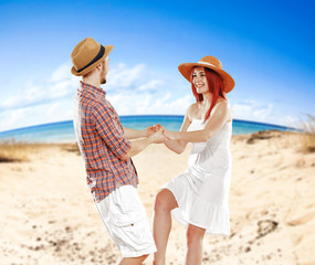 lovers on beach 