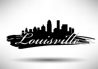 Vector Graphic Design of Louisville City Skyline