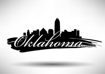 Vector Graphic Design of Oklahoma City Skyline