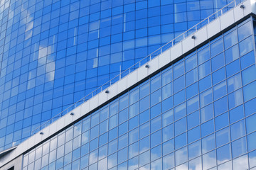 Building with tinted windows as background