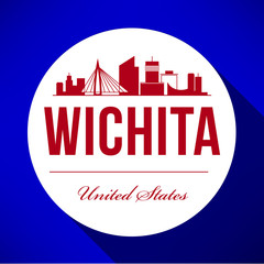 Vector Graphic Design of Wichita City Skyline